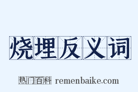 烧埋反义词是什么意思的图片